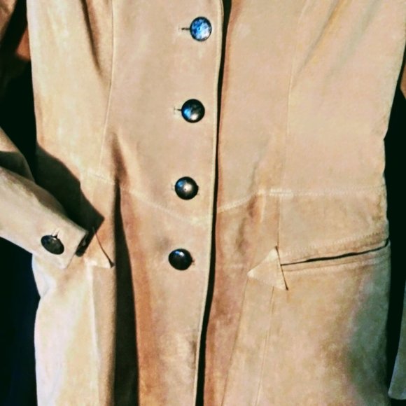 Scully Suede & Silk Overcoat Trench - Picture 2 of 5